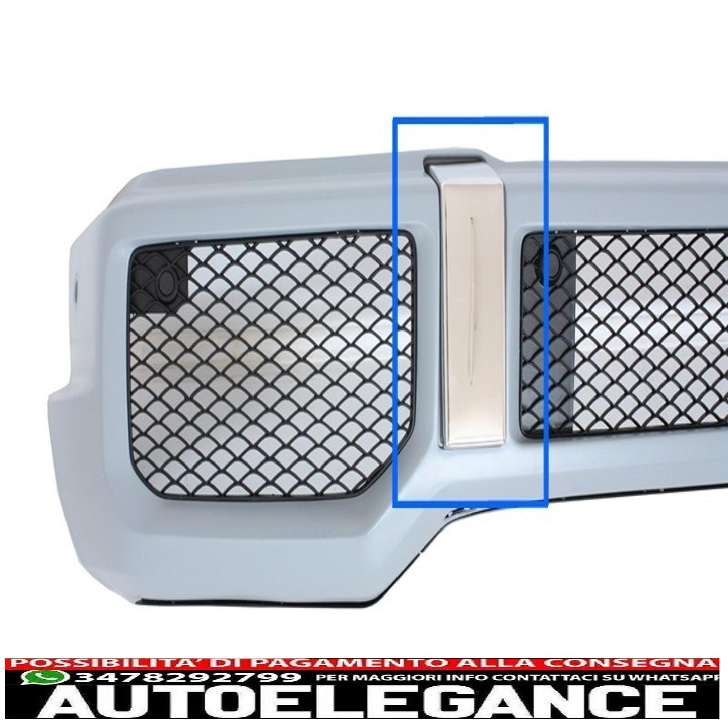 parti cromate adatte per paraurti anteriore design g65 mercedes classe g w463 (1989-2017)