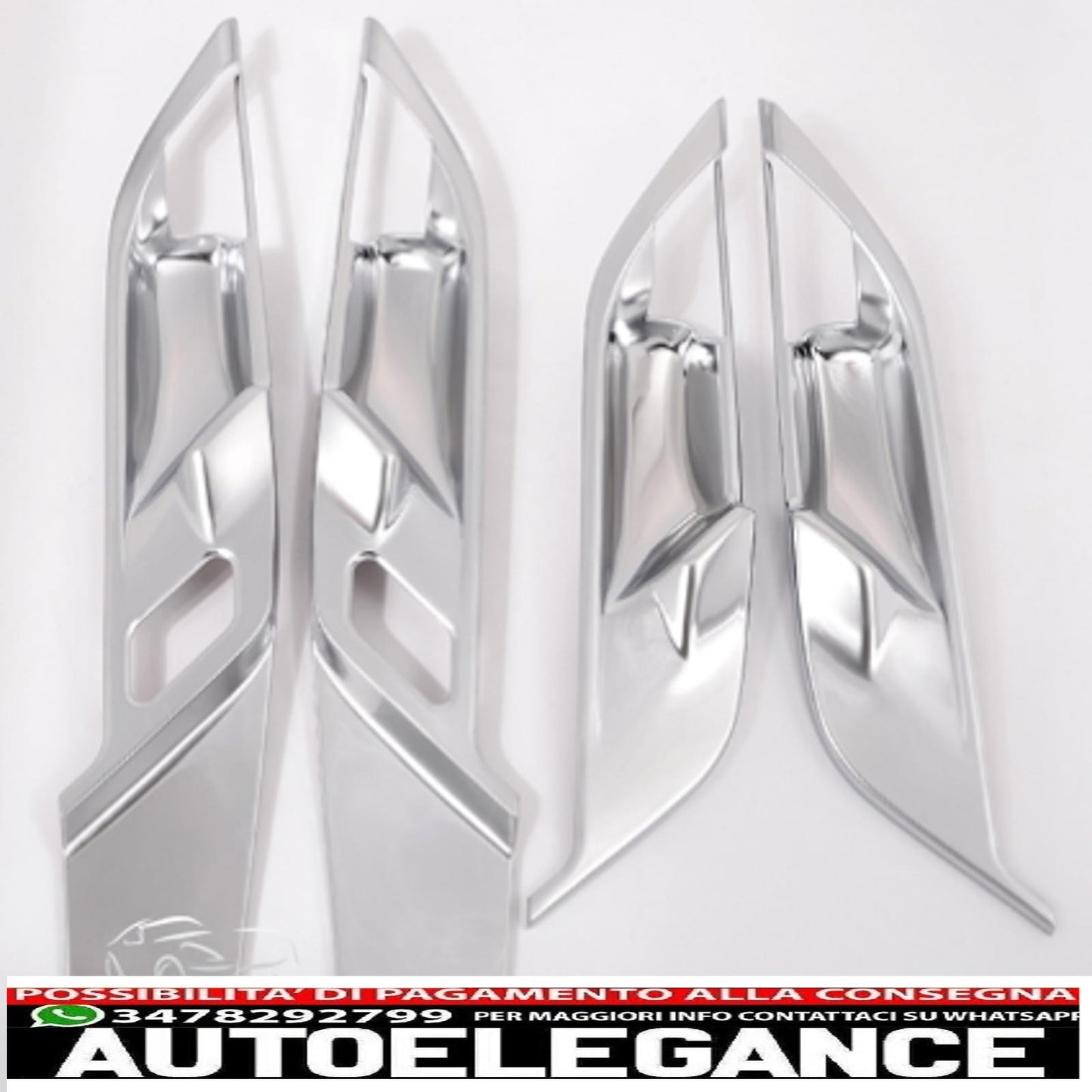 buchi maniglie porta gusci rivestimento porta cromato per bmw x1 f48-mostra il titolo originaletesto originaletürgriffmulden schalen türverkleidung chrom für bmw x1 f48 AUTOELEGANCERICAMBI