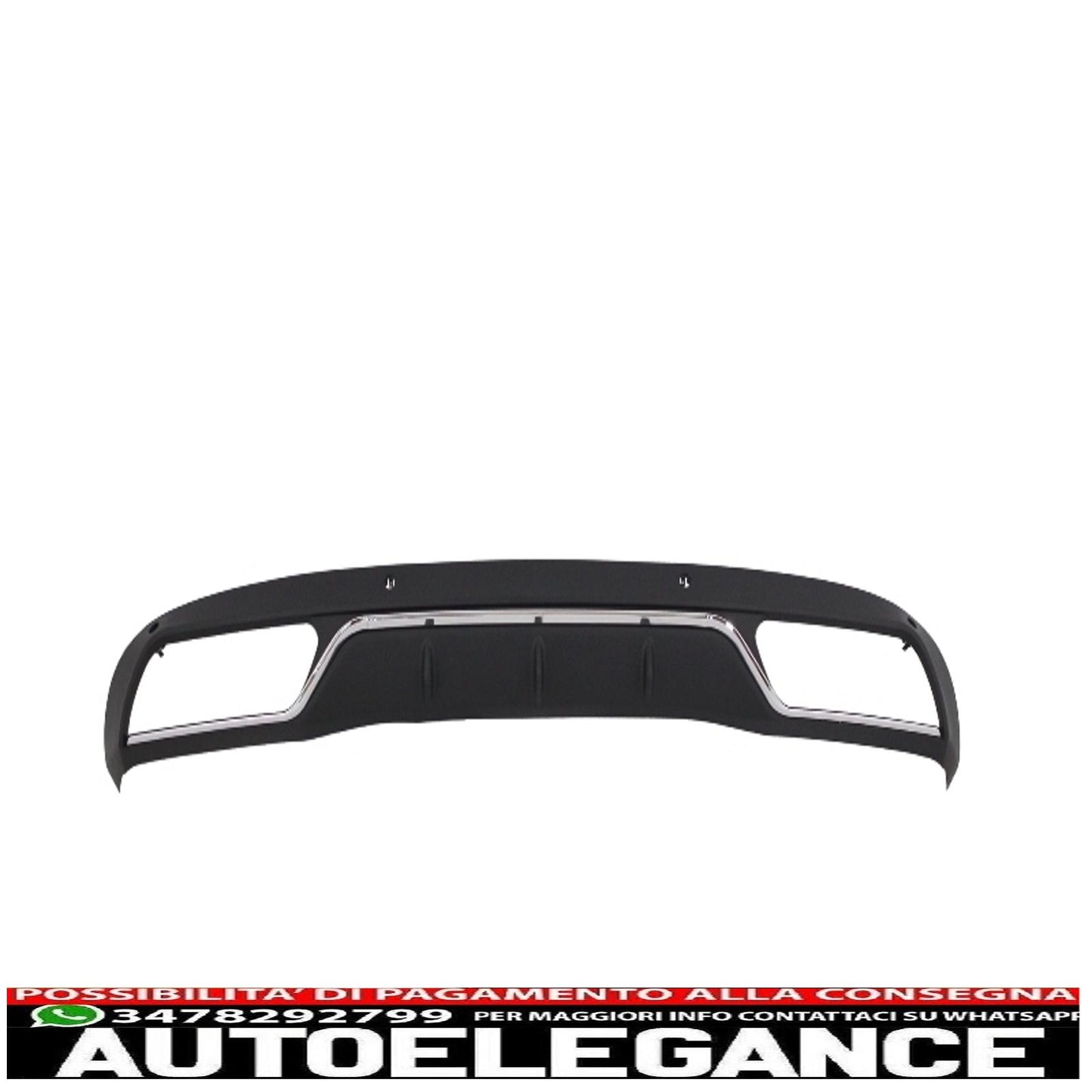 pacchetto diffusore posteriore con terminali di scarico adatto per mercedes classe c w205 s205 standard (2014-2018) design c63