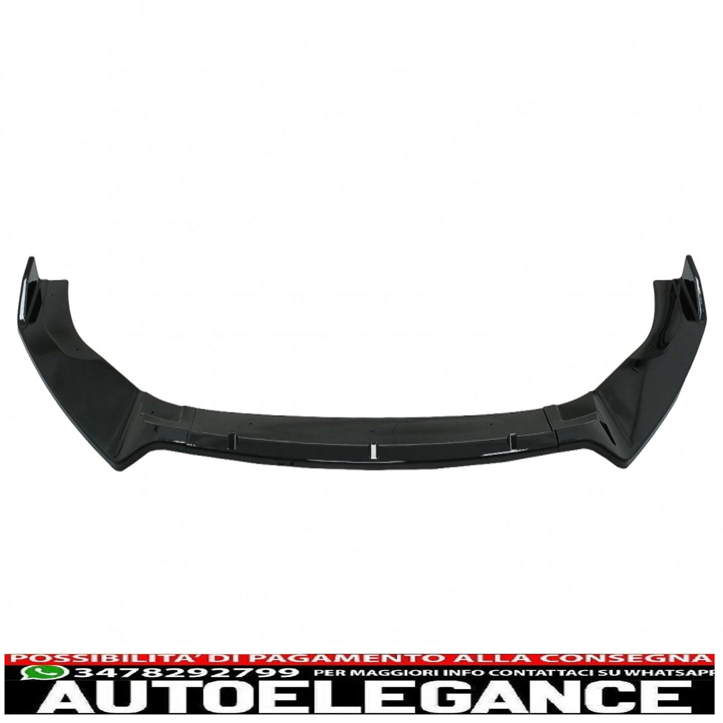 Front bumper lip extension spoiler suitable for vw golf 7.5 facelift (2017-2020) piano black 