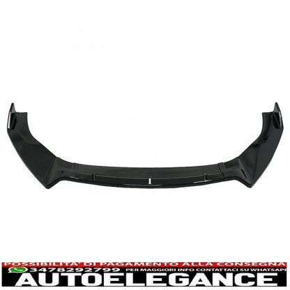 Front bumper lip extension spoiler suitable for vw golf 7.5 facelift (2017-2020) piano black 