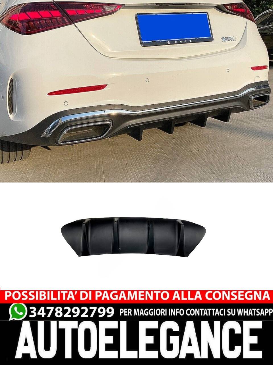 DIFFUSORE adatto per Mercedes C class W206 2021+