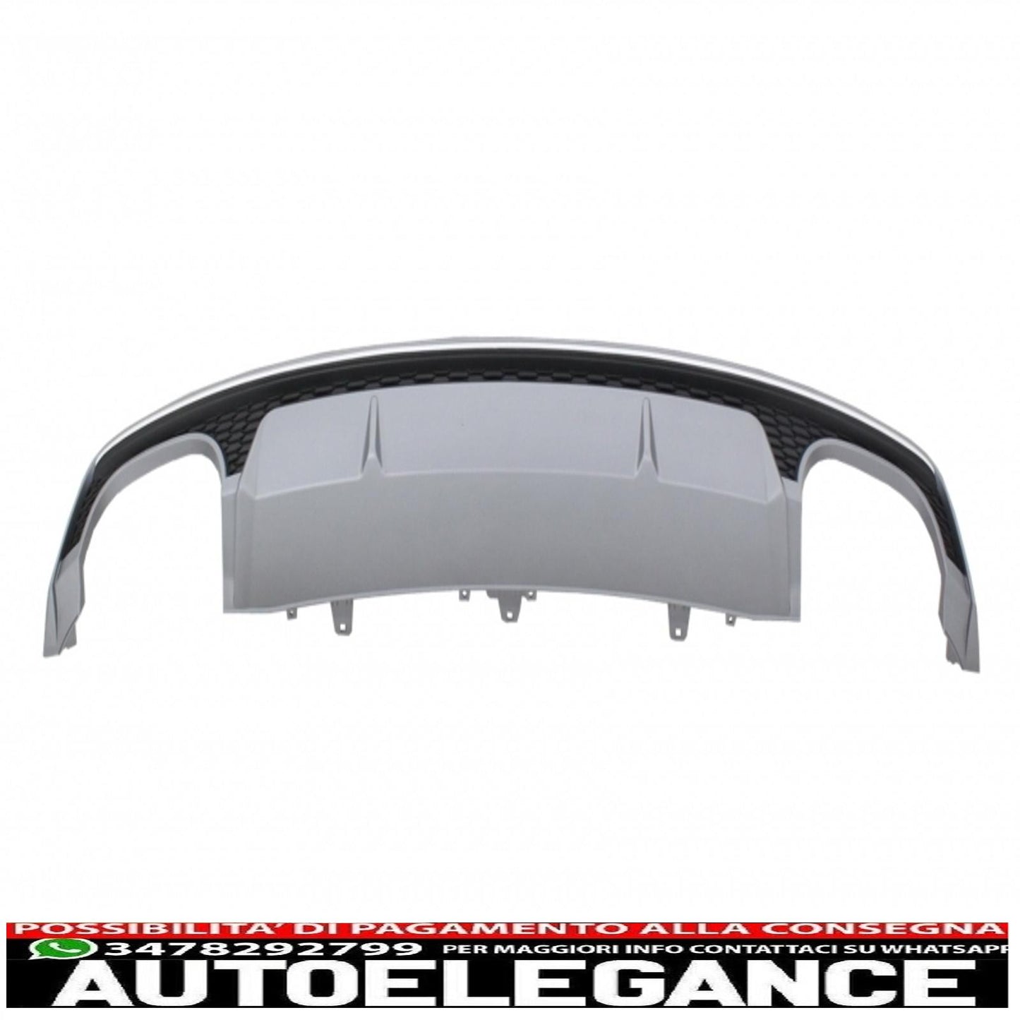 diffusore d'aria per paraurti posteriore con terminali di scarico adatto per audi a7 4g facelift (2015-2018) solo design s7 paraurti s line