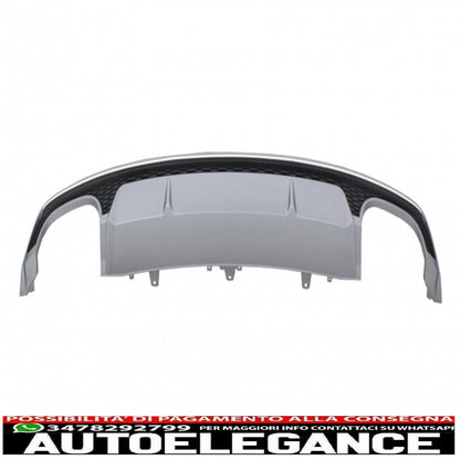diffusore d'aria per paraurti posteriore con terminali di scarico adatto per audi a7 4g facelift (2015-2018) solo design s7 paraurti s line