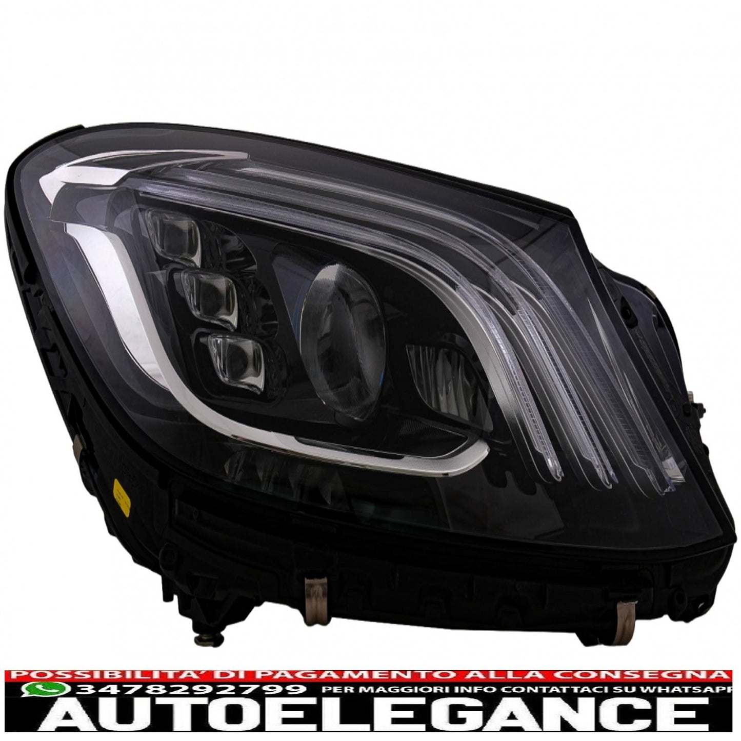 fari anteriori full led adatti per mercedes classe s w222 maybach x222 (2013-2017) look restyling