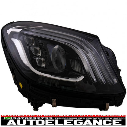 fari anteriori full led adatti per mercedes classe s w222 maybach x222 (2013-2017) look restyling