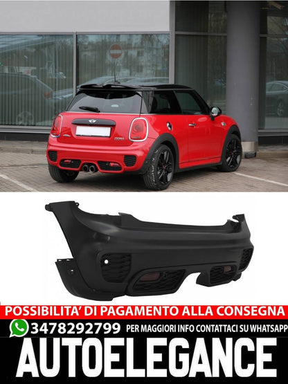 Rear bumper suitable for MINI ONE III F56 3D (2014 onwards) JCW Design