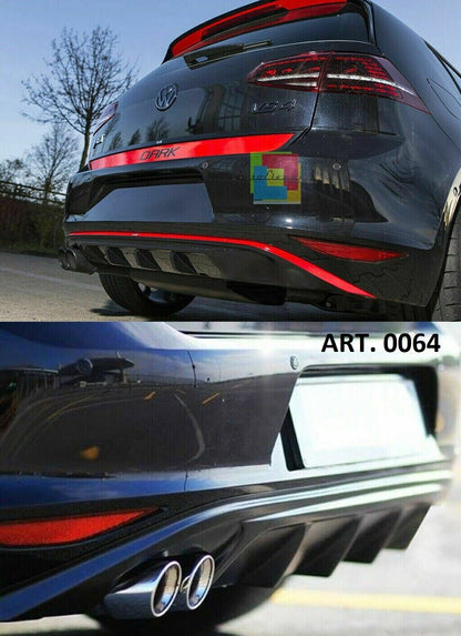REAR BUMPER DIFFUSER FOR VW GOLF 7 2012-2016 DOUBLE LEFT 0064