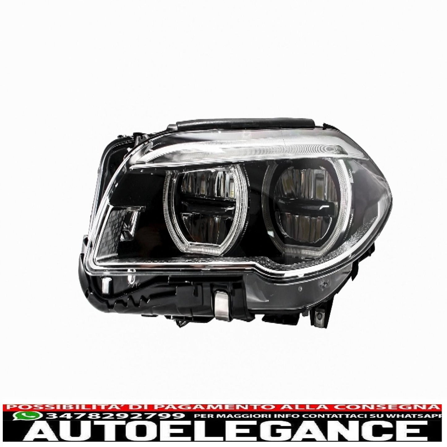 Fari angel eye full led adatti per bmw serie 5 f10 f11 lci (2014-2017)