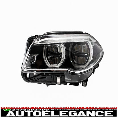 Fari angel eye full led adatti per bmw serie 5 f10 f11 lci (2014-2017)