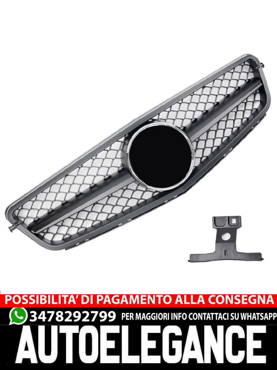 Griglia sportiva per Mercedes W204 C204 Coupe Matt Black C63 AMG LOOK