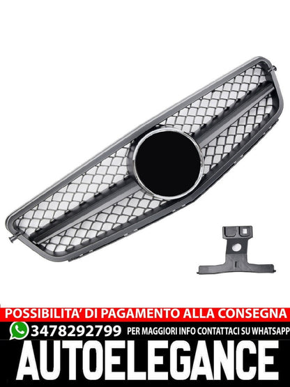 Griglia sportiva per Mercedes W204 C204 Coupe Matt Black C63 AMG LOOK