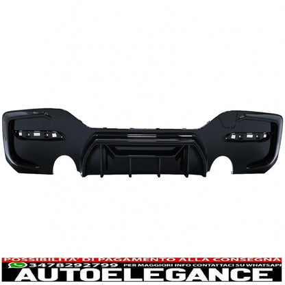 spoiler paraurti posteriore mantovana diffusore doppia uscita singola adatto per bmw serie 1 f20 f21 lci (2015-2019) pianoforte nero design da competizione