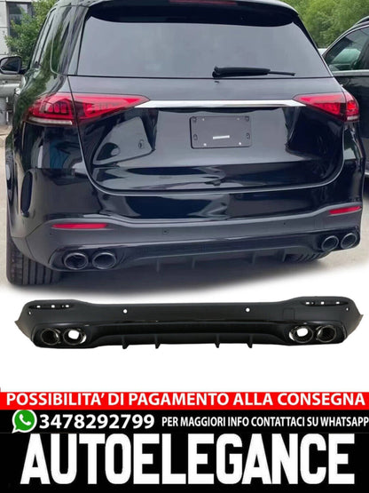 Diffusore posteriore diffusore doppio tubo adatto per Mercedes GLE W167 sportivo