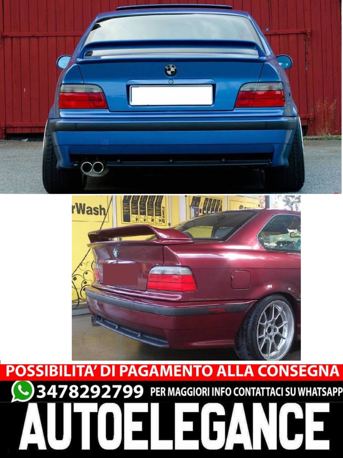 Spoiler adatto PER BMW SERIE 3 E36 M3
