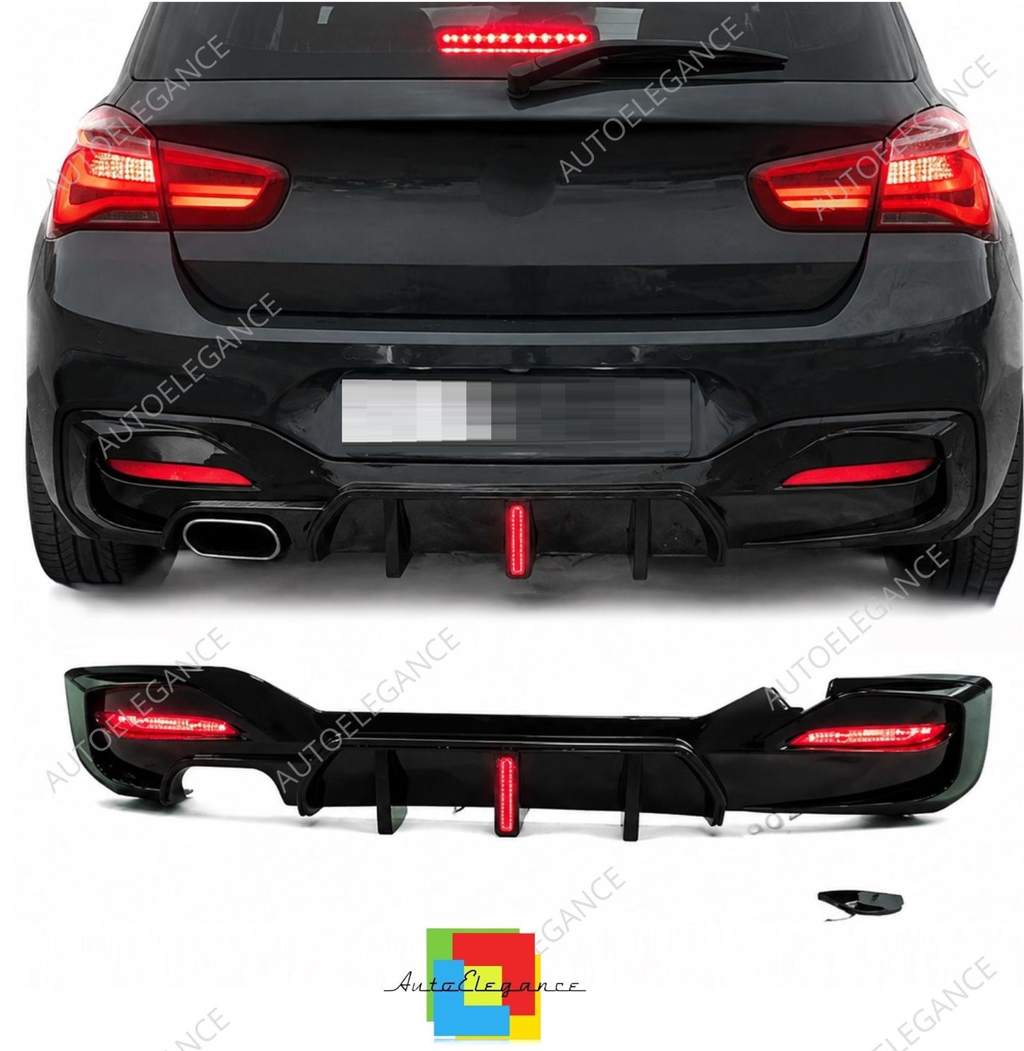 👉Diffusore Posteriore led formula 1 F1 adatto per BMW 1 F20 M-Sport 15-19👈