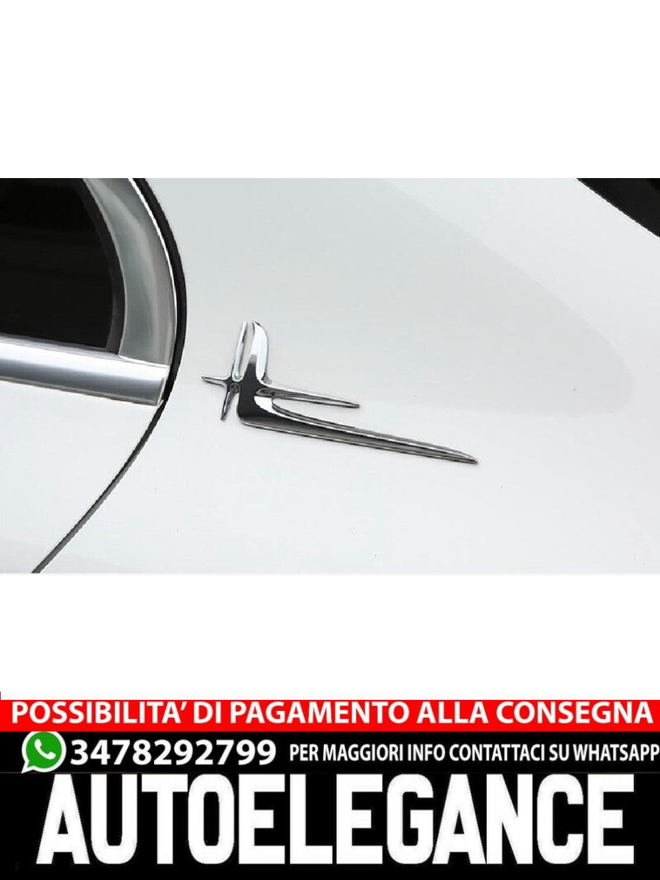 For Mercedes X253 and W205 Chrome Emblem Ornament Tuning Long Version 