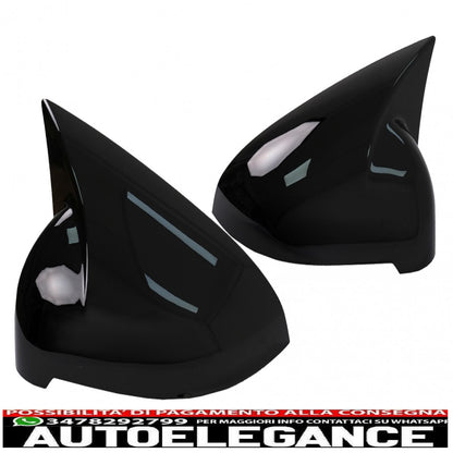 calotte specchietti adatte per audi a4 b9 (2016-2018) audi a5 s5 rs5 (07.2016-2019) senza sideassist piano nero AUTOELEGANCERICAMBI