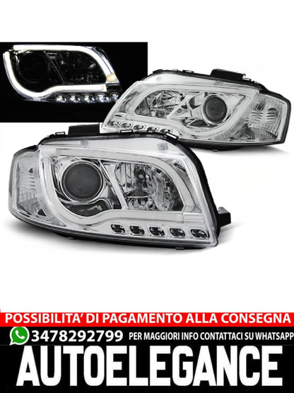 CHROME HEADLIGHT TUBE SUITABLE FOR AUDI A3 8P 05.03-03.08 