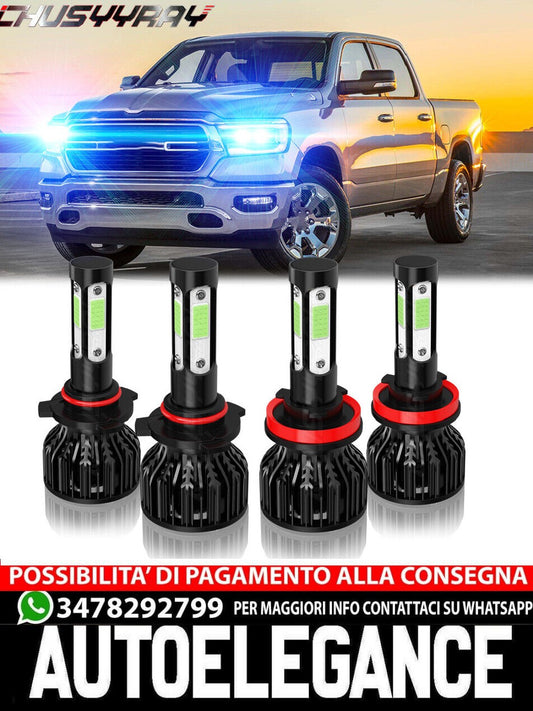 For Dodge Ram 1500 2500 3500 2009-2020 9005 H11 LED Headlights Bulb Hi-Low Beam 