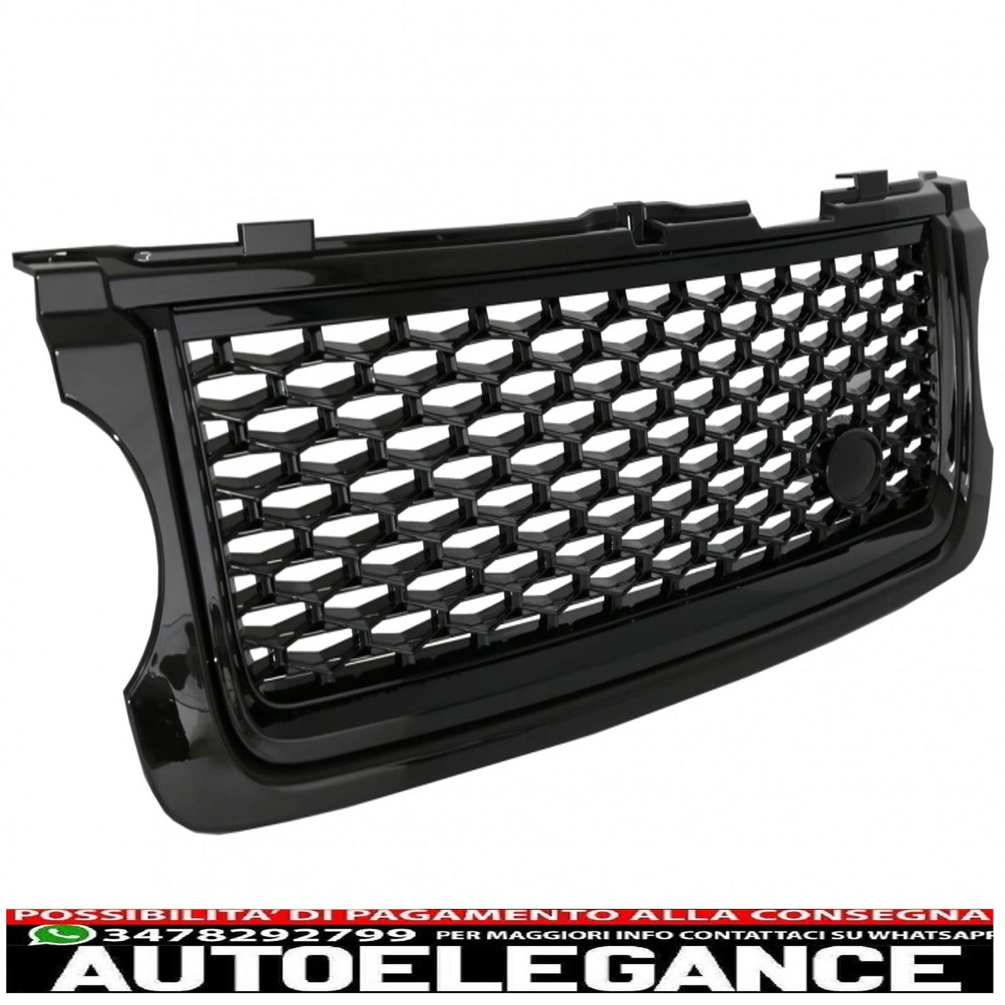 center grille suitable for land rover vogue iii l322 (2010-2012) all black autobiography supercharged edition