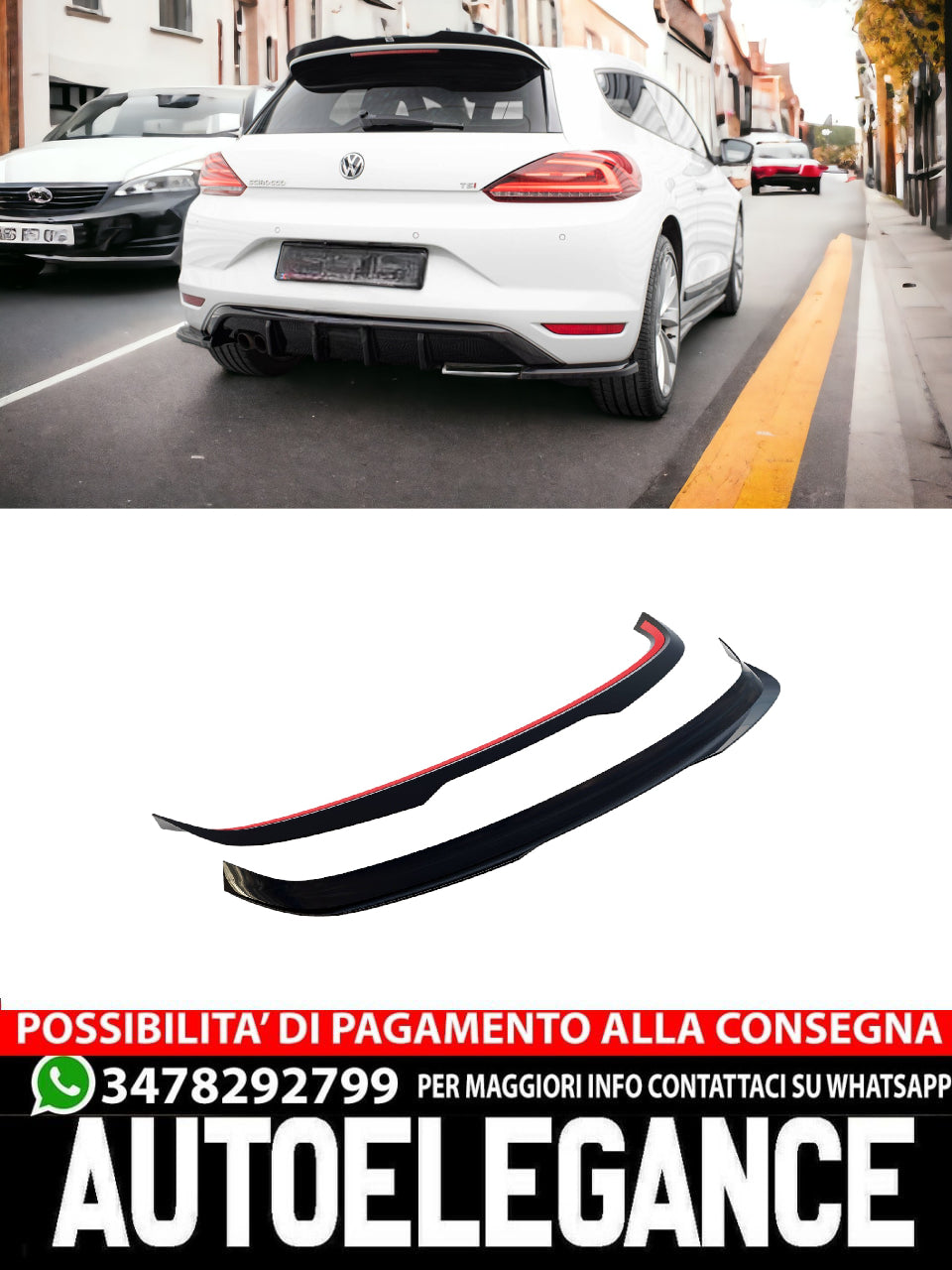 TAPPO SPOILER VOLKSWAGEN SCIROCCO MK3 FACELIFT