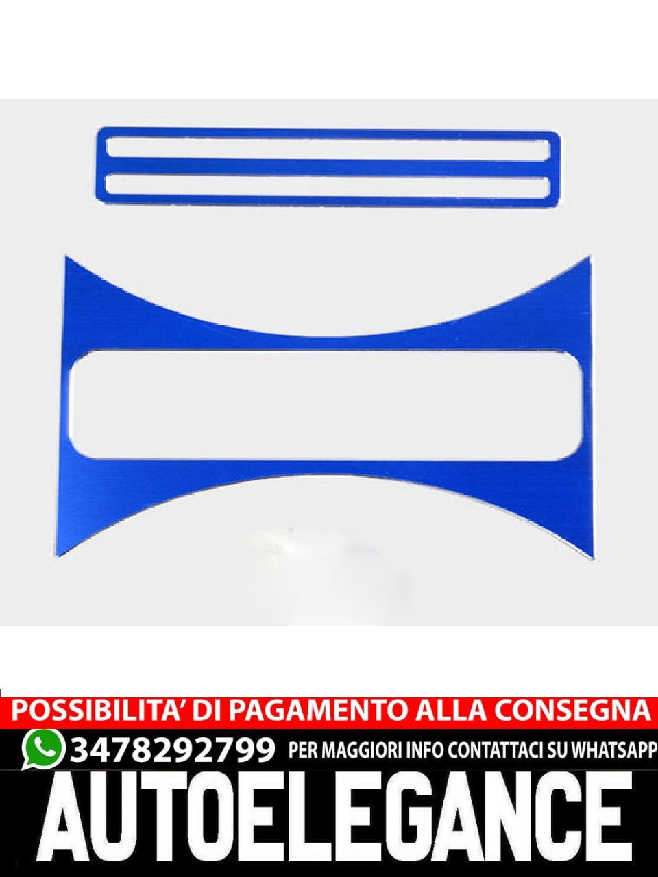 For Mercedes A, B, CLA and GLA aluminum frame cup holder blue 