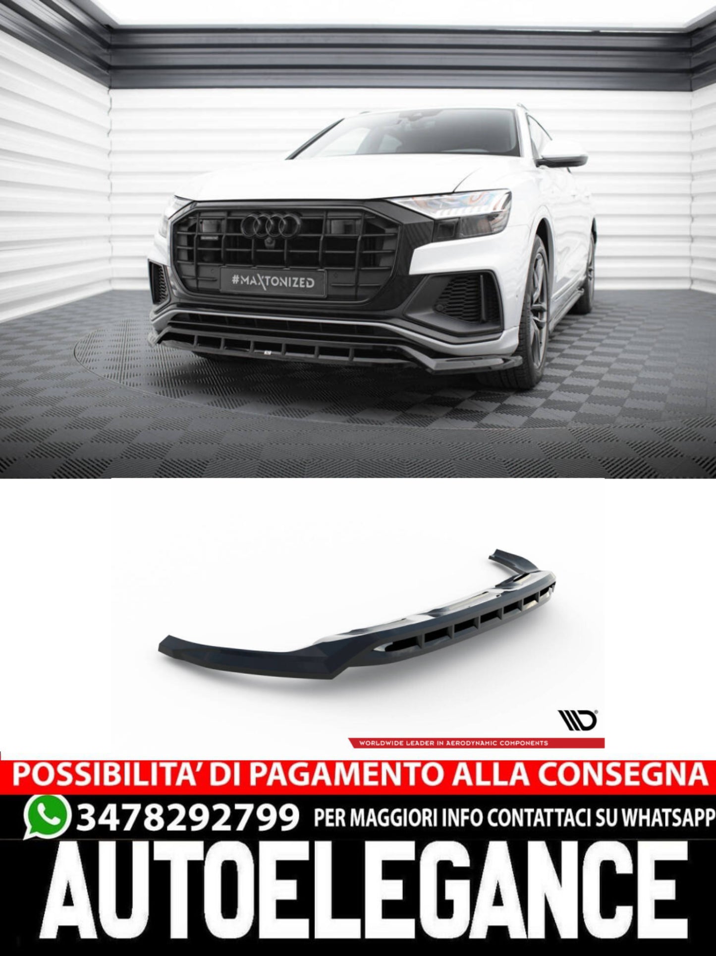 MINIGONNE LATERALI compatibili per V.2 AUDI SQ8 / Q8 S-LINE MK1