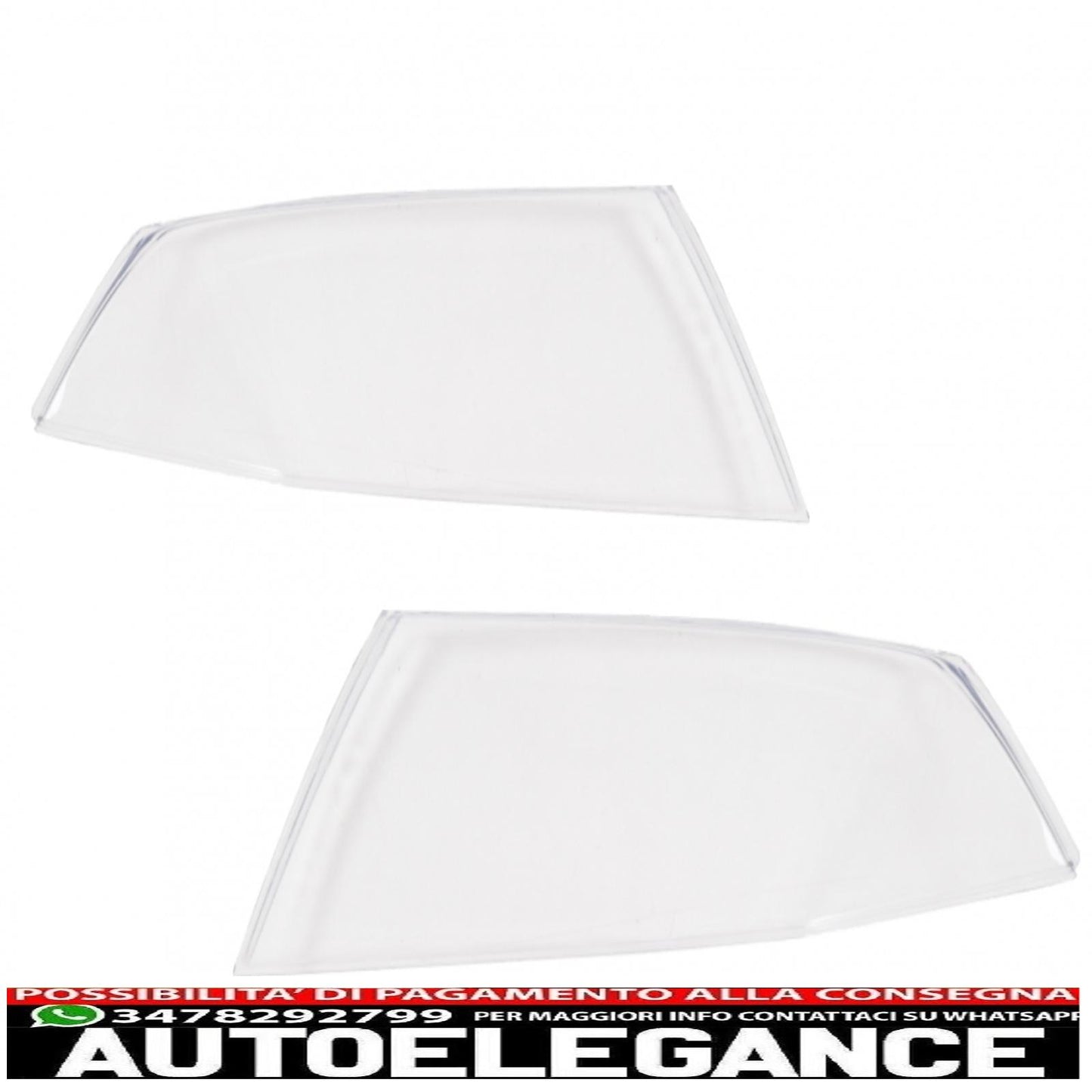 headlight lenses suitable for skoda octavia ii (1z) (2004-2008) clear glass optics 