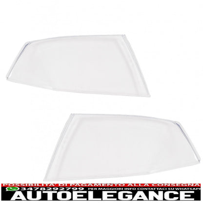 headlight lenses suitable for skoda octavia ii (1z) (2004-2008) clear glass optics 