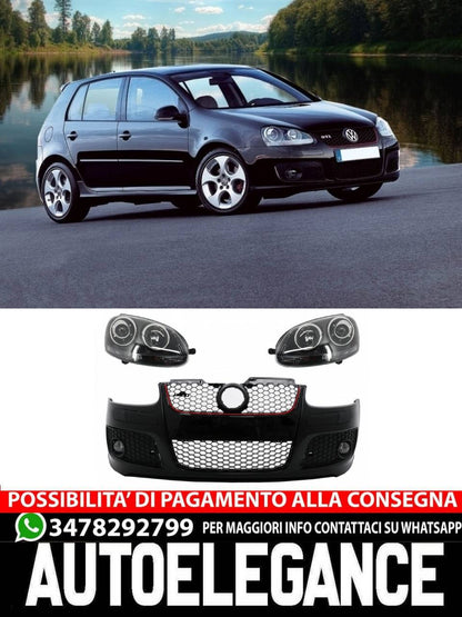 Front bumper suitable for VW Golf V 5 MK5 (2003-2007) GTI Design with headlights