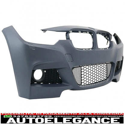 paraurti anteriore adatto per bmw serie 3 f30 f31 (2011-2019) design m-technik senza fendinebbia