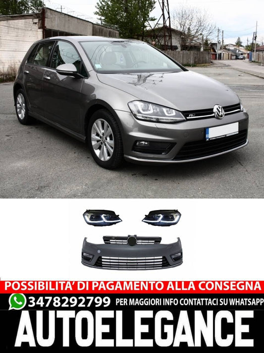 Front bumper with cornering lights suitable for VW Golf 7 (2013-2017)