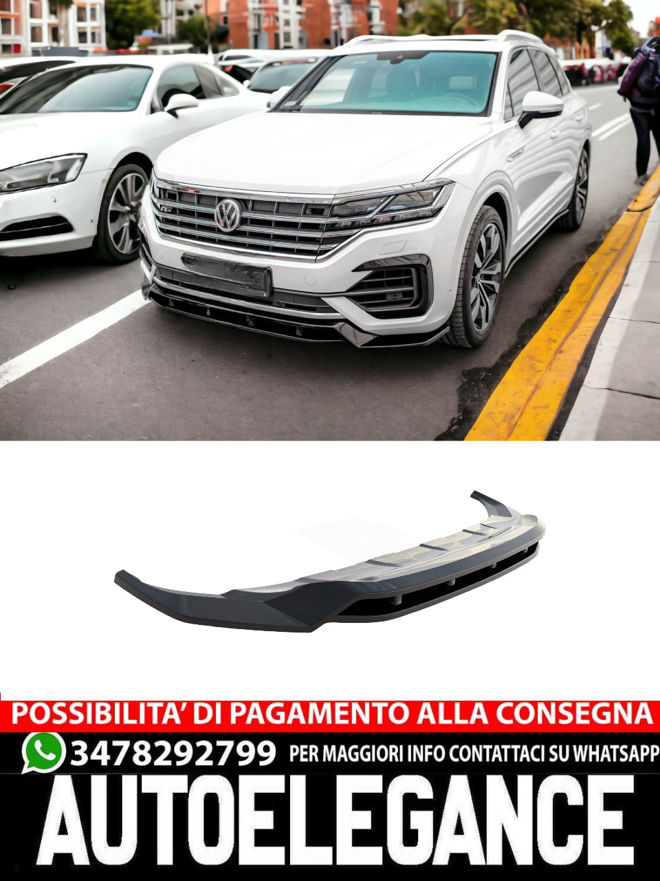 FRONT SPLITTER suitable for VOLKSWAGEN TOUAREG R-LINE MK3 