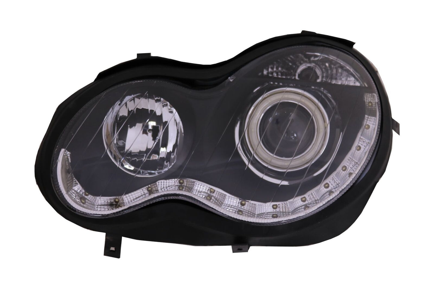 Angel Eyes Headlights for Mercedes C-Class W203 2000-2007 Left Black 