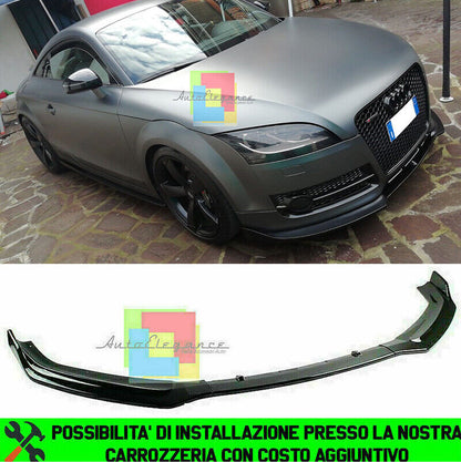 AUDI TT 8J 06-14 LAMA SOTTO PARAURTI ANTERIORE ABS LOOK SPORTIVO NERO LUCIDO - AUTOELEGANCERICAMBI