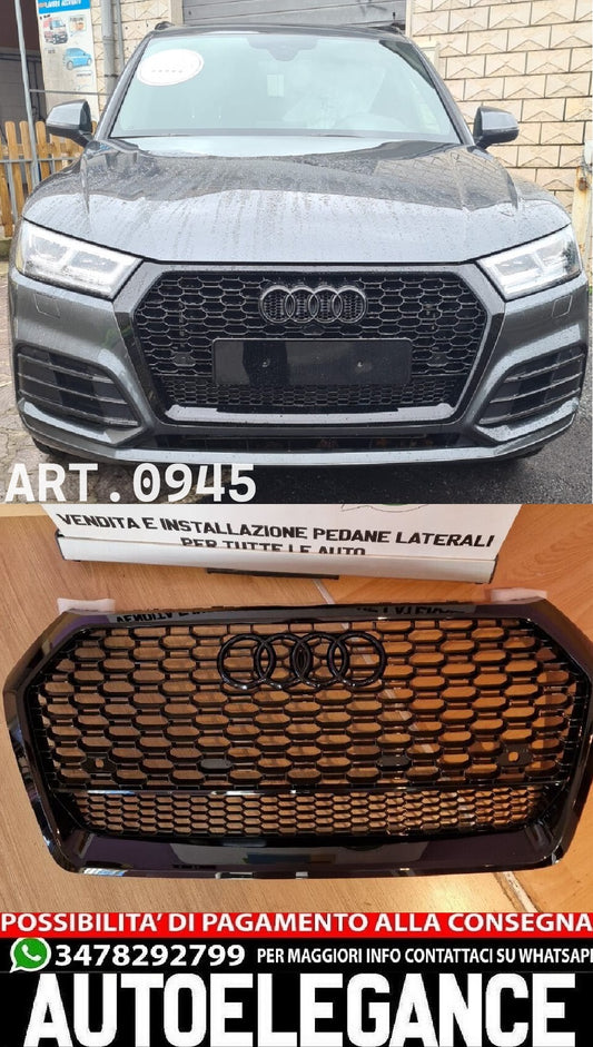 0945🤩GRIGLIA ADATTA PER AUDI Q5 FY 2017-2020 LOOK RSQ5 NERA🤩