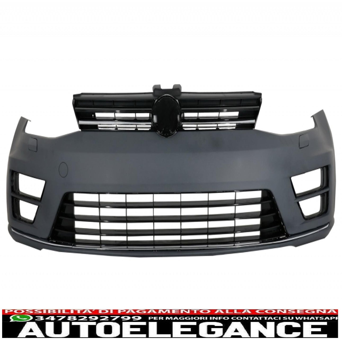 front bumper with led headlights dynamic sequential cornering lights suitable for vw golf vii 7 (2013-2017) r-line look