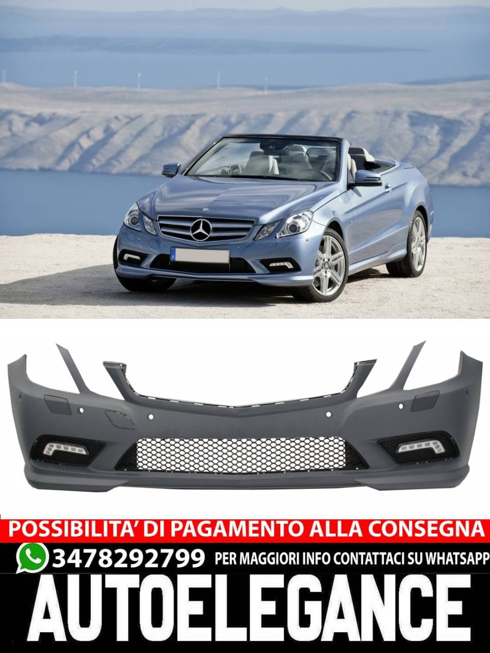 Front Bumper Suitable for Mercedes E-Class C207 W207 A207 (2009-2012) 