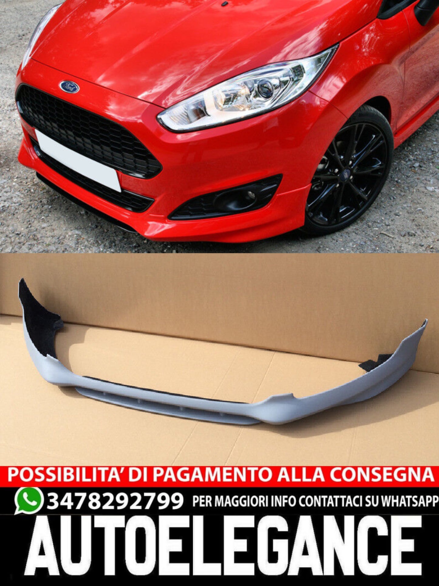 SPOILER ADATTO PER FORD FIESTA MK7 2013-2015 ZETEC S LOOK