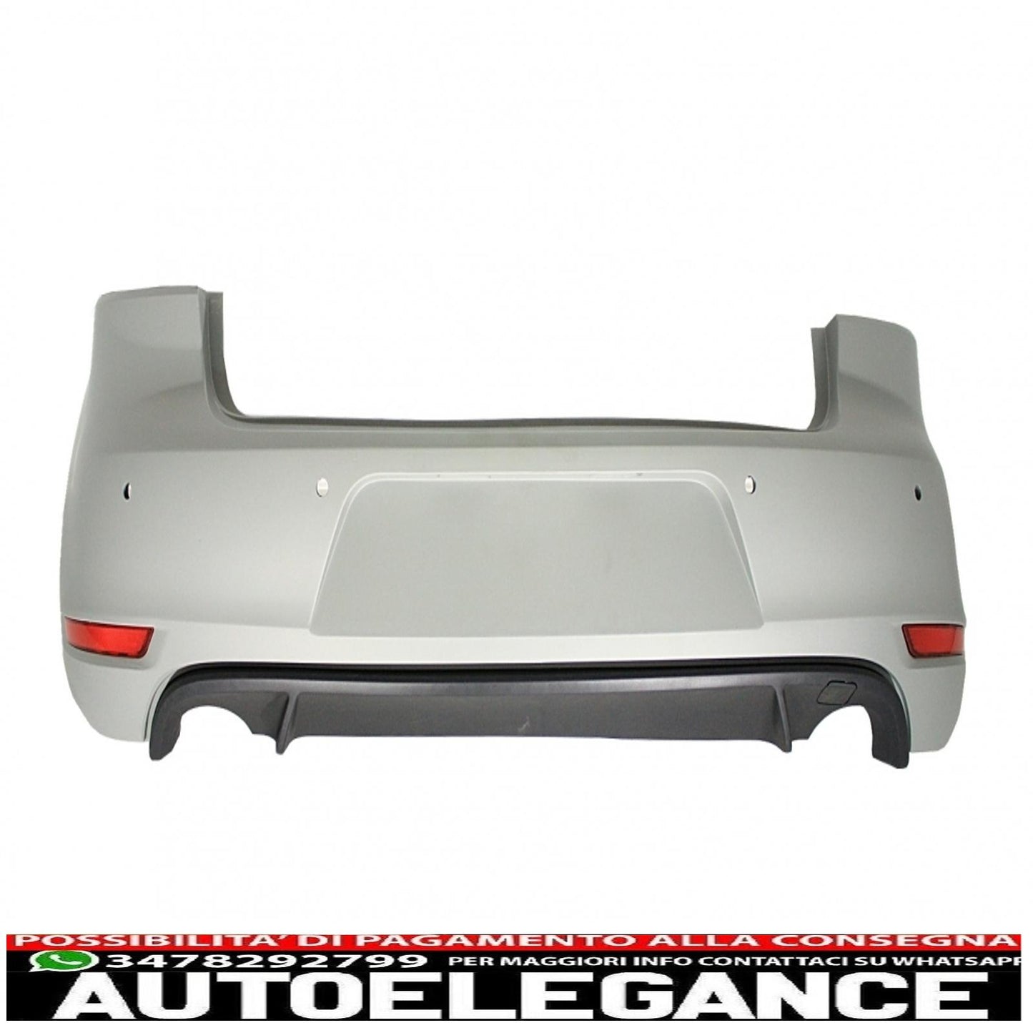 Rear bumper roof spoiler with led brake light suitable for vw golf 6 vi (2008-2012) and gti design exhaust system