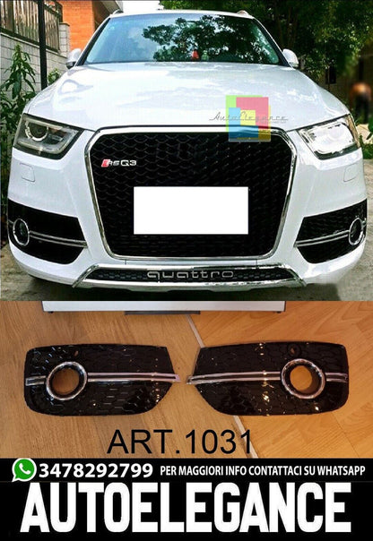 AUDI Q3 2012-2015 GRIGLIE FENDINEBBIA NIDO D'APE LOOK SLINE SQ3 NERO.-. 1031 AUTOELEGANCERICAMBI