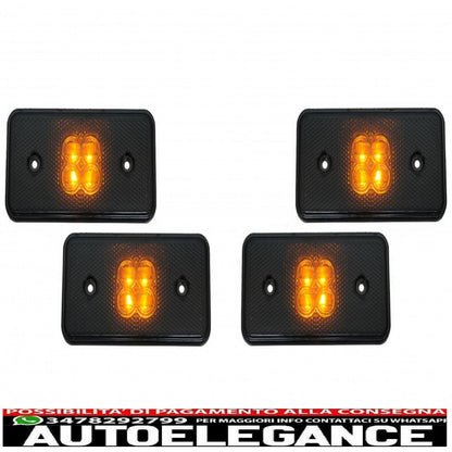 Front and Rear LED Side Marker Lights Suitable for Mercedes Benz G-Class W463 (2002-2014) Smoke Lens