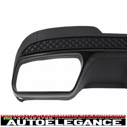 diffusore posteriore e terminali di scarico adatti per mercedes classe e w212 s212 amg sport line facelift (2013-2016) design nero e63