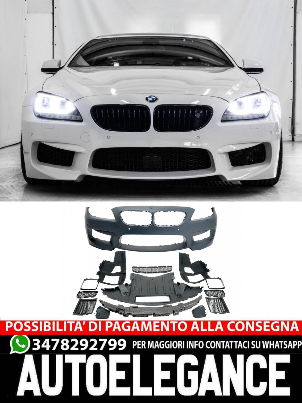 Front Bumper Suitable for BMW 6 Series M6 F06 Gran Coupe F12 F13 (2011-2017) 