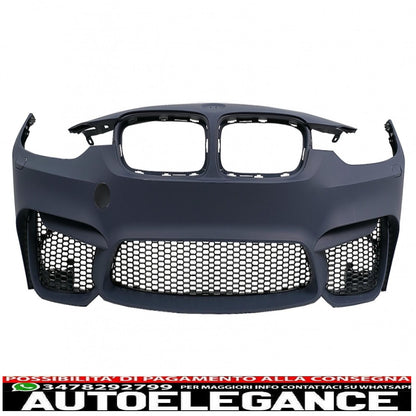 paraurti anteriore adatto per bmw serie 3 f30 f31 (2011-2019) con fendinebbia e minigonne laterali design m3