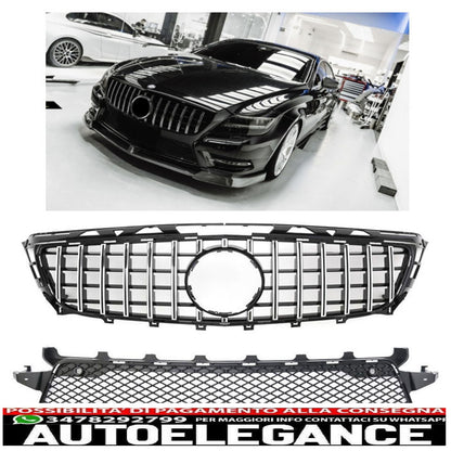 Radiator Grille Sport Panamericana GT Grill For Mercedes W218 X218 CLS 11-14