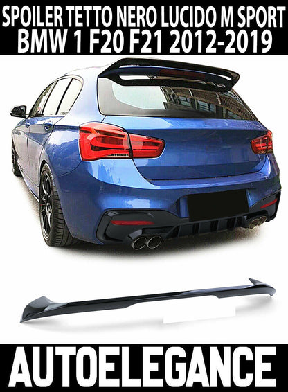 BMW SERIE 1 F20 2011-2019 SPOILER TUNING POSTERIORE NERO LUCIDO TETTO TUNING .- AUTOELEGANCERICAMBI