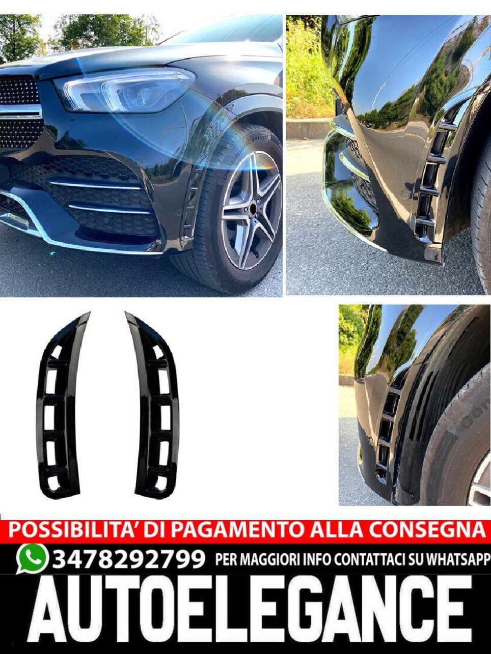 Suitable for MERCEDES W167 GLE AMG AIR INTAKE VENTILATION SPOILER FRONS 