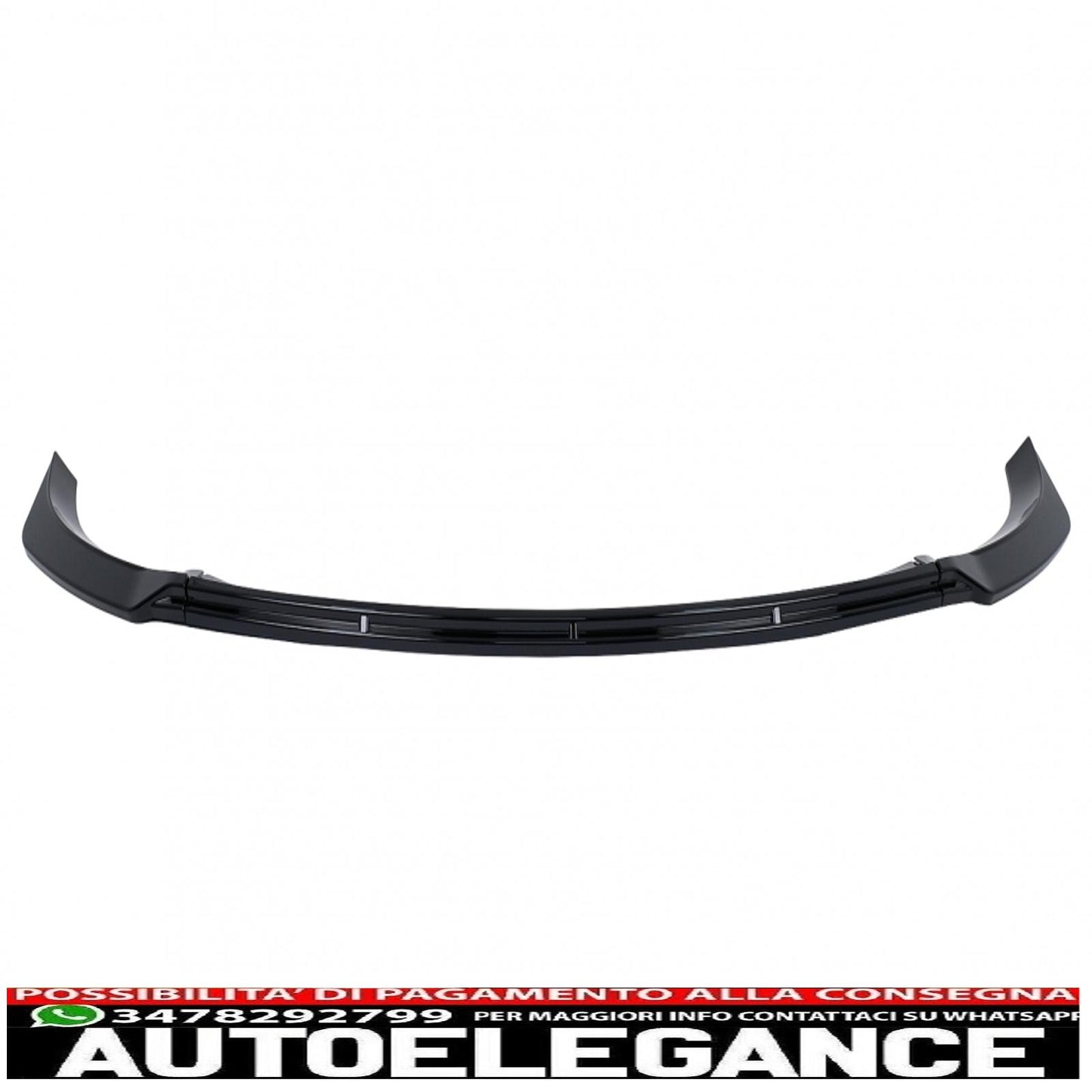 Front Bumper Spoiler Lip Add-on Fits Tesla Model Y (2020-up) Piano Black